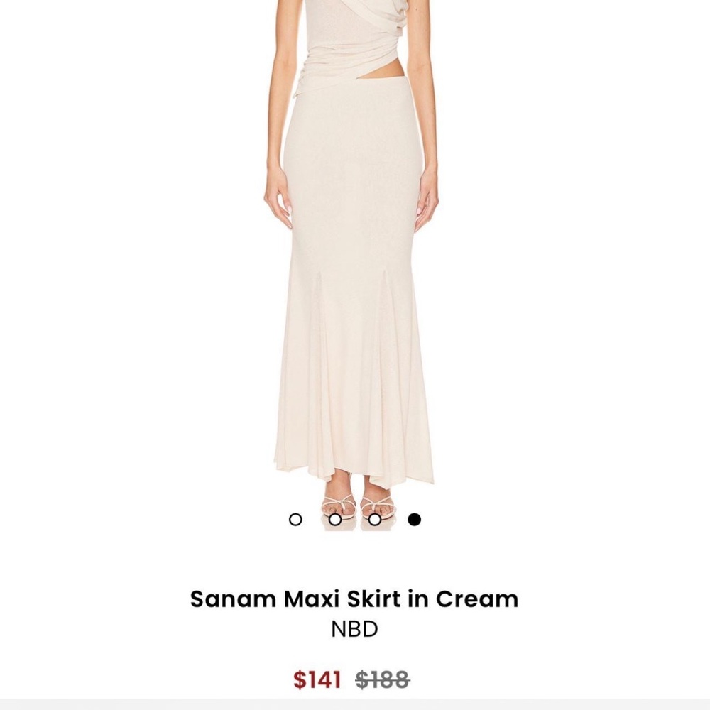 NBD revolve sanam maxi skirt in cream